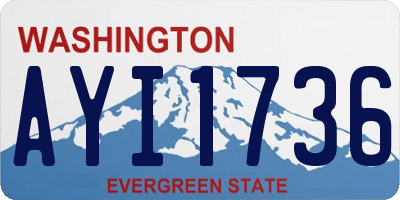 WA license plate AYI1736