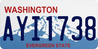 WA license plate AYI1738