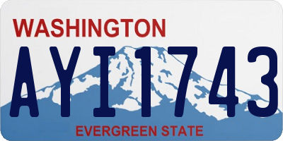 WA license plate AYI1743