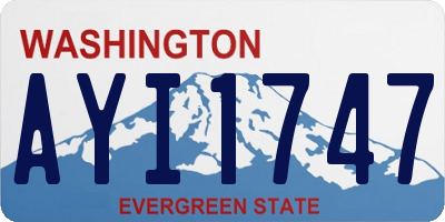 WA license plate AYI1747