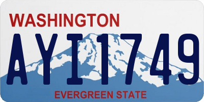 WA license plate AYI1749
