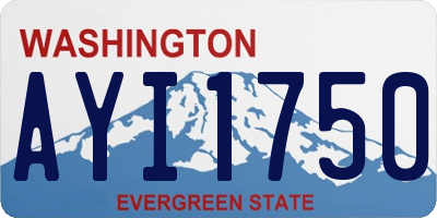 WA license plate AYI1750