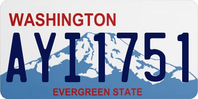 WA license plate AYI1751