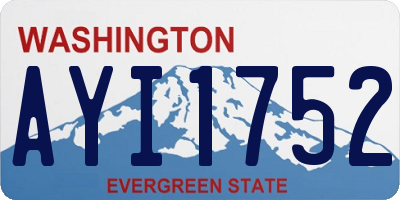 WA license plate AYI1752