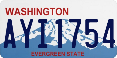 WA license plate AYI1754