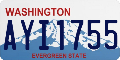 WA license plate AYI1755