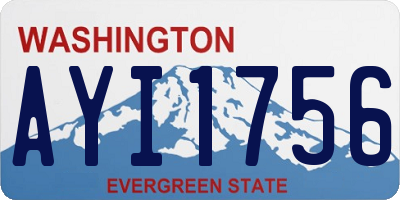WA license plate AYI1756