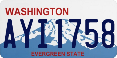 WA license plate AYI1758