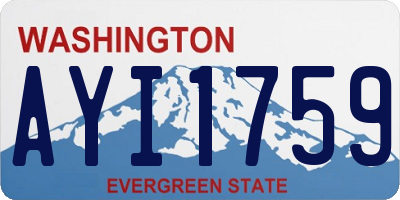 WA license plate AYI1759