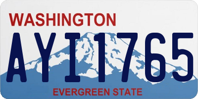 WA license plate AYI1765