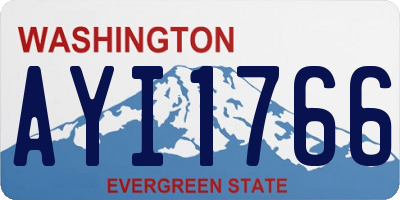 WA license plate AYI1766