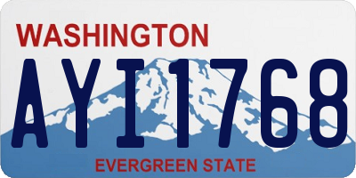 WA license plate AYI1768