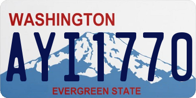 WA license plate AYI1770