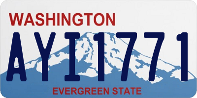 WA license plate AYI1771