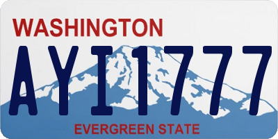 WA license plate AYI1777