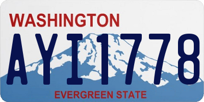 WA license plate AYI1778