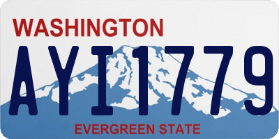WA license plate AYI1779