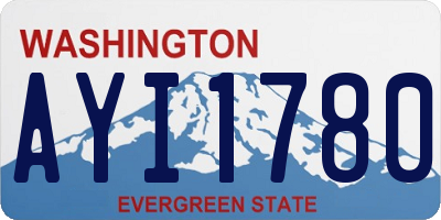 WA license plate AYI1780