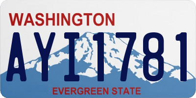 WA license plate AYI1781
