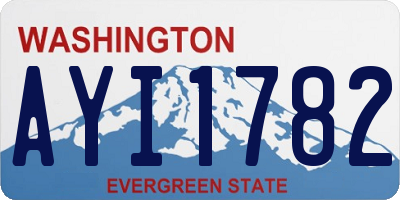 WA license plate AYI1782