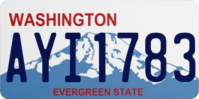 WA license plate AYI1783