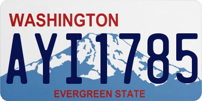 WA license plate AYI1785