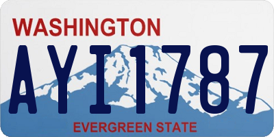 WA license plate AYI1787