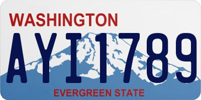 WA license plate AYI1789