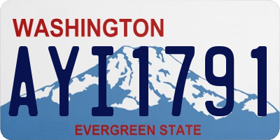 WA license plate AYI1791