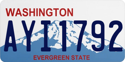 WA license plate AYI1792