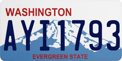 WA license plate AYI1793