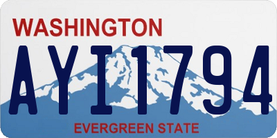 WA license plate AYI1794