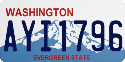 WA license plate AYI1796