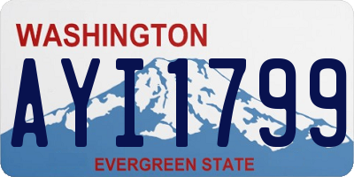 WA license plate AYI1799