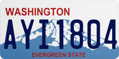 WA license plate AYI1804