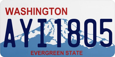 WA license plate AYI1805