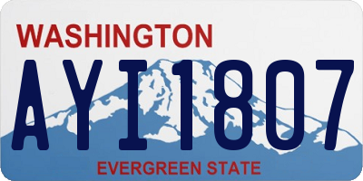 WA license plate AYI1807