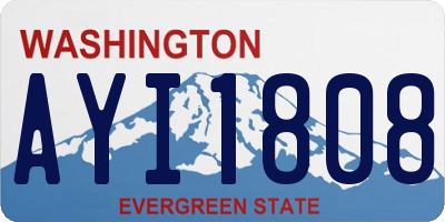 WA license plate AYI1808