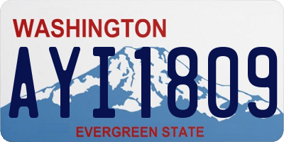 WA license plate AYI1809