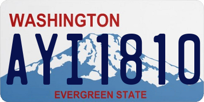 WA license plate AYI1810