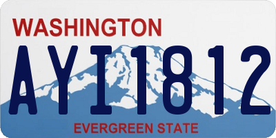 WA license plate AYI1812