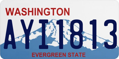 WA license plate AYI1813