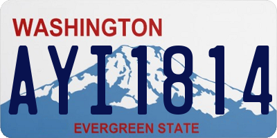 WA license plate AYI1814