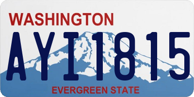 WA license plate AYI1815