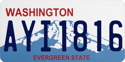 WA license plate AYI1816