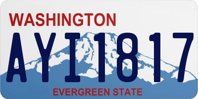 WA license plate AYI1817