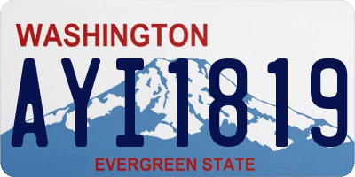 WA license plate AYI1819