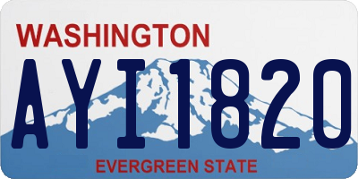 WA license plate AYI1820