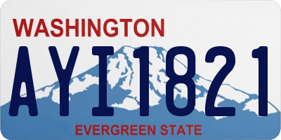 WA license plate AYI1821
