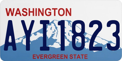 WA license plate AYI1823
